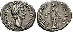 RÖMER RÖMISCHE KAISERZEIT. Nerva, 96 - 98 n. Chr. Denar ø 19mm (3,50g). 97 n. Chr. Mzst. Rom. Vs.: IMP NERVA CAES AVG P M TR P COS III P P, Kopf mit Lorbeerkranz n. r. Rs.: LIBERTAS PVBLICA, Libertas 