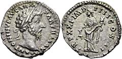 RÖMER RÖMISCHE KAISERZEIT. Marcus Aurelius, 161 - 180 n. Chr. Denar ø 19mm (3,33g). 167 n. Chr. Mzst. Rom. Vs.: M ANTONINVS AVG ARM PARTH MAX, Kopf mit Lorbeerkranz n.r. Rs.: TR P XXI IMP IIII COS III
