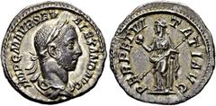 RÖMER RÖMISCHE KAISERZEIT. Severus Alexander, 222 - 235 n. Chr. Denar ø 19mm (2,93g). 228 n. Chr. Mzst. Rom. Vs.: IMP C M AVR SEV ALEXAND AVG, drapierte Büste mit Lorbeerkranz n. r. Rs.: PERPETVI-TATI