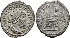 RÖMER RÖMISCHE KAISERZEIT. Postumus, 259 - 269 n. Chr. Antoninian ø 20mm (4,00g). 266 n. Chr. Mzst. Augusta Treverorum. Vs.: IMP C POSTVMVS P F AVG, drapierte Panzerbüste mit Strahlenkrone n. r. Rs.: 