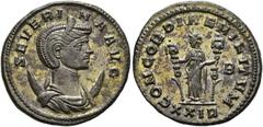 RÖMER RÖMISCHE KAISERZEIT. Severina, 274 - 275 n. Chr. Antoninian ø 22mm (4,36g). Anfang - September 275 n. Chr. Mzst. Rom. Vs.: SEVERI-NA AVG, drapierte Büste mit Stephane auf Mondsichel n. r. Rs.: C
