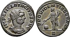 RÖMER RÖMISCHE KAISERZEIT. Tacitus, 275 - 276 n. Chr. Antoninian ø 21mm (4,19g). November - Dezember 275 n. Chr. Mzst. Siscia. Vs.: IMP C M CLA TACITVS AVG, drapierte Panzerbüste mit Strahlenkrone n. 