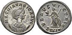 RÖMER RÖMISCHE KAISERZEIT. Magnia Urbica, 283 - 285 n. Chr. Antoninian ø 21,5mm (2,96g). Mzst. Ticinum. Vs.: MAGNIA VRBICA AVG, drapierte Büste mit Stephane auf Mondsichel n. r. Rs.: VENVS VI-CTRIX / 