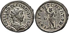 RÖMER RÖMISCHE KAISERZEIT. Diocletian, 284 - 305 n. Chr. Antoninian ø 22mm (4,09g). 285 n. Chr. Mzst. Lugdunum. Vs.: IMP C C VAL DIOCLETIANVS P F AVG, drapierte Panzerbüste mit Strahlenkrone n. r. Rs.