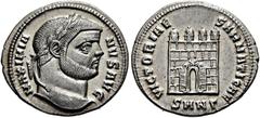 RÖMER RÖMISCHE KAISERZEIT. Maximianus Herculius, 285 - 310 n. Chr. Argenteus ø 20mm (3,31g). 295 - 296 n. Chr. Mzst. Nikomedia. Vs.: MAXIMIA-NVS AVG, Kopf mit Lorbeerkranz n. r. Rs.: VICTORIAE SARMATI