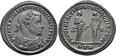RÖMER RÖMISCHE KAISERZEIT. Maximianus Herculius, 285 - 310 n. Chr. AE Follis ø 29mm (9,35g). 305 - 307 n. Chr. Mzst. Treveris. Vs.: D N MAXIMIANO FELICISSIMO SEN AVG, Konsularbüste mit Lorbeerkranz, O