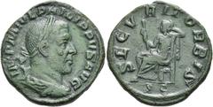 RÖMER RÖMISCHE KAISERZEIT. Philipp I. Arabs, 244 - 249 n. Chr. AE Sesterz ø 30mm (20,39g). Mzst. Rom. Vs.: IMP M IVL PHILIPPVS AVG, drapierte Panzerbüste mit Lorbeerkranz n. r. Rs.: SECVRIT ORBIS / SC