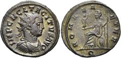 RÖMER RÖMISCHE KAISERZEIT. Tacitus, 275 - 276 n. Chr. Antoninian ø 22mm (4,46g). November - Dezember 275 n. Chr. Mzst. Ticinum. Vs.: IMP C M CL TACITVS AVG, drapierte Panzerbüste mit Strahlenkrone n. 