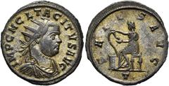 RÖMER RÖMISCHE KAISERZEIT. Tacitus, 275 - 276 n. Chr. Antoninian ø 22mm (3,91g). November - Dezember 275 n. Chr. Mzst. Ticinum. Vs.: IMP C M CL TACITVS AVG, drapierte Panzerbüste mit Strahlenkrone n. 