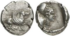 GRIECHISCHE MÜNZEN KORINTHIA - Korinthos Stater, 439-431 v. Chr. Pegasos / Athenakopf. Ravel 291 8,57 g Stempelfehler, ss - vz