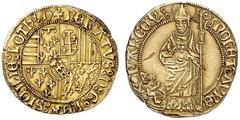 Ausländische Münzen EUROPA FRANKREICH: Bedeutende Sammlung französicher Feudalmünzen LOTHRINGEN, Herzogtum René II., 1473-1508. Florin d'or o. J., Nancy. Friedb. 139, Flon 563/24-25 var., DS 12/5 corr