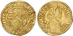 Ausländische Münzen EUROPA. FRANKREICH -LOTHRINGEN, Herzogtum. René II., 1473-1508. Demi Florin d'or o. J., Nancy. Friedb. 140, Flon 564/28, DS 12/3 Gold, RR ! s /