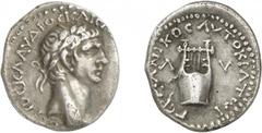 LYKIEN LYKISCHER BUND. Claudius (41 - 54) Drachme, 43 n. Chr., ungesicherte Münzstätte. 2.43 g. [TI]BERIOS KLAUDIOS KAISA[R SEBASTOS]. Kopf mit Lorbeerkranz rechts. Rs: GERMANIKOS AUTOKRATWR / L - U. 