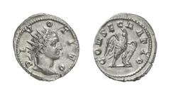 KAISERZEIT TRAIANUS DECIUS (249 - 251) Konsekrationsprägung für Divus Titus Antoninian, 250 - 251, Rom. 5.01 g. DIVO - TITO. Büste des Divus Titus mit Strahlenkrone rechts. Rs: CONSE - CRATIO. Adler m