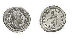 RÖMISCHE MÜNZEN (ROMAN COINS) MAXIMINUS THRAX (235 - 238) MAXIMINUS THRAX (235 - 238) Denar, 235 - 236, Rom. 3.41 g. IMP MAXIMINVS PIVS AVG. Büste mit Lorbeerkranz, Paludament und Panzer rechts. Rs: P