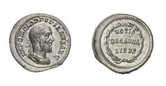 RÖMISCHE MÜNZEN (ROMAN COINS) PUPIENUS (238) PUPIENUS (238) Denar, 238, Rom. 3.66 g. IMP C M CLOD PVPIENVS AVG. Büste mit Lorbeerkranz, Paludament und Panzer rechts. Rs: VOTIS / DECENNA / LIBVS in dre