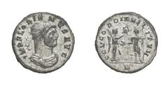 RÖMISCHE MÜNZEN (ROMAN COINS) FLORIANUS (276) FLORIANUS (276) Antoninian, 276, Cyzicus. 3.83 g. IMP FLORIA - NVS AVG. Büste mit Strahlenkrone, Paludament und Panzer rechts. Rs: CONCO - RDIA MIL - ITVM
