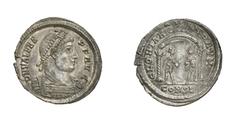 RÖMISCHE MÜNZEN (ROMAN COINS) VALENS (364 - 378) VALENS (364 - 378) Miliarense, 364 - 367, Constantinopolis. 4.35 g. D N VALENS - P F AVG. Büste mit Perldiadem und Panzer rechts. Rs: GLORIA ROMANORVM 