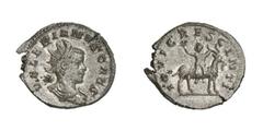 Römische Münzen - Kaiserzeit GALLIENUS (253 - 268). Valerianus iunior (Caesar 255 - 258) Antoninian, 257 - 258, Köln. 3.82 g. VALERIANVS CAES. Büste mit Strahlenkrone und Paludament rechts. Rs: IOVI C