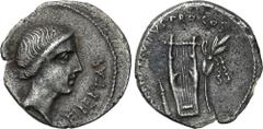 Ancient coins: Roman Republic (Rome) RÖMISCHEN REPUBLIK / GRIECHISCHE MÜNZEN / BYZANZ / ANTIK / ANCIENT / ROME / GREECE / RÖMISCHEN KAISERZEIT / CELTISHE / BIBLISHE Roman Republic, Denarius, Marcus Ju