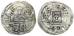 Medieval Poland coins POLSKA/ POLAND/ POLEN / POLOGNE / POLSKO Bolesław IV Kędzierzawy (1146-1173). Denar, Krakow / Cracow – RARE R3 Aw.: Książę z mieczem na kolanach siedzący na tronie na wprost, wst