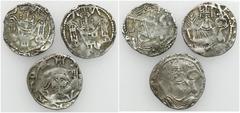Medieval WORLD coins GERMANY / ENGLAND / CZECH / GERMAN / GREAT BRITIAN / Scandinavia / Skandinavien Germany, Aachen. Friedrich II. 1215-1250. Pfennig, set of 3 coins Ciemna patyna. Literature: Menadi