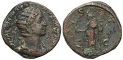 Ancient coins: Roman Empire (Rome) RÖMISCHEN REPUBLIK / GRIECHISCHE MÜNZEN / BYZANZ / ANTIK / ANCIENT / ROME / GREECE Roman Empire, Sestertius, Julia Mamaea 222-235 AD, Rome AW: Popiersie cesarzowej w