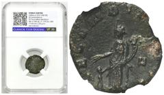 Ancient coins: Roman Empire (Rome) RÖMISCHEN REPUBLIK / GRIECHISCHE MÜNZEN / BYZANZ / ANTIK / ANCIENT / ROME / GREECE Roman Empire, Antoninian Coin, Gallienus 253 - 268 AD, Rome CCG VF30 AW: Głowa Gal