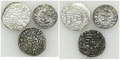 Medieval coins POLSKA / POLAND / POLEN / POLOGNE / POLSKO Polska/Węgry. Denar, set 3 pieces W zestawie:Ludwik I Andegaweński (1370-1382). Denar ok. 1373-1382, BudaWęgry, Władysław II Jagiellończyk (14