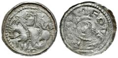Medieval coins POLSKA / POLAND / POLEN / POLOGNE / POLSKO Bolesław II Śmiały (1058-1080). Denar książęcy, Kraków / Cracow AW: Głowa w lewo RW: Książę na koniu z tarczą Denar książęcy Bolesława Szczodr
