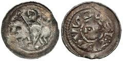 Medieval coins POLSKA / POLAND / POLEN / POLOGNE / POLSKO Bolesław II Śmiały (1058-1080). Denar książęcy, Kraków / Cracow AW: Głowa w lewo RW: Książę na koniu bez tarczy Denar książęcy Bolesława Szczo