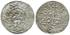 Medieval Coins - Poland POLSKA / POLAND / POLEN / POLOGNE / POLSKO Bolesław III Krzywousty (1102-1138). Denar z zapisem DENRAIV AW: Książę siedzący na tronie na wprost, napis wokół: DVCIS BOLZA RW: Ma