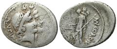 Ancient Coins - Roman Republic RÖMISCHEN REPUBLIK / GRIECHISCHE MÜNZEN / BYZANZ / ANTIK / ANCIENT / ROME / GREECE Roman Republic, Denar, Manius Cordius Rufus, 46 BC, Rome Patyna, obiegowy egzemplarz, 