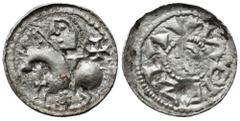 Medieval Coins - Poland POLSKA / POLAND / POLEN / POLOGNE / POLSKO Bolesław II Śmiały (1058-1080). Denar (denarius) książęcy, Krakow / Cracow AW: Głowa w lewo, legenda otokowa RW: Książę na koniu w le
