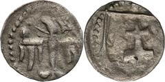 Medieval coins Medieval coins POLSKA/POLAND/POLEN/SCHLESIEN/GERMANY/TEUTONIC ORDER Jadwiga i Wladislaw Jagiello 1386-1399, denar, Wschowa (R6) Aw: Orzeł piastowski Rw: Podwójny krzyż w tarczy, kropka 