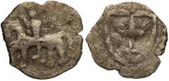 Medieval coins Medieval coins POLSKA/POLAND/POLEN/SCHLESIEN/GERMANY/TEUTONIC ORDER Lithuania and Russia. Wladislaw Jagiello 1377-1392. Denar, Vilnius Aw: Jeździec w lewoRw: Herb Jagiełły, podwójny krz