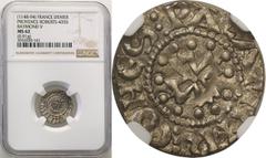 Medieval coins Medieval coins POLSKA/POLAND/POLEN/SCHLESIEN/GERMANY/TEUTONIC ORDER France. Prowansja. Raymond V 1148-1494. Denar, Tuluza NGC MS62 (MAX) Najwyższa nota gradingowa na świecie.Piękny egze
