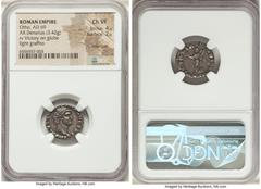 Ancients Roman Imperial Otho (January-April AD 69). AR denarius (17mm, 3.42 gm, 5h). NGC Choice VF 4/5 - 2/5, edge cuts, light graffito. Rome, 15 January-9 March AD 69. IMP M OTHO CAESAR AVG TR P, bar