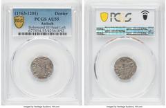 World Lots 4-Piece Lot of Certified Assorted Issues PCGS, 1) Principality of Antioch: Bohemond III "Helmet" Denier ND (1163-1201) - AU55, Antioch mint 2) Principality of Antioch: Raymond of Poiters De