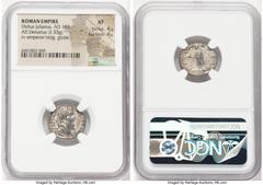 Ancients Roman Imperial Didius Julianus (28 March-1 June AD 193). AR denarius (18mm, 2.33 gm, 6h). NGC XF 4/5 - 4/5. Rome. IMP CAES M DID-IVLIAN AVG, laureate head of Didius Julianus right / RECTOR-OR
