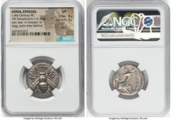 Ancients Greek IONIA. Ephesus. Ca. 4th century BC. AR tetradrachm (23mm, 15.23 gm, 12h). NGC VF 4/5 - 3/5, scuff. Ca. 370-360 BC. Mnesiphilus, magistrate. E-Φ, bee with straight wings seen from above 