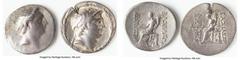 Ancients Ancient Lots ANCIENT LOTS. Greek. Seleucid Kingdom. Lot of two (2) AR tetradrachms. VG-Fine, edge cut, scratches. Includes: Two AR tetradrachms, different rulers and types. Total of two (2) c