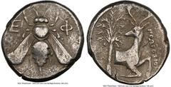 Ancients Greek IONIA. Ephesus. Ca. 4th century BC. AR tetradrachm (23mm, 15.19 gm, 12h). NGC VF 4/5 - 4/5. Ca. 390-325 BC. Prorosius, magistrate. E-Φ, bee with straight wings seen from above / ΠPΩPOΣE