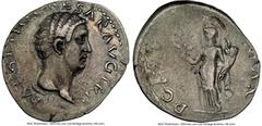 Ancients Roman Imperial Otho (January-April AD 69). AR denarius (20mm, 3.36 gm, 6h). NGC Choice VF 4/5 - 4/5, die shift. Rome, 9 March-mid April AD 69. IMP OTHO CAESAR AVG TR P, bare, bewigged head of