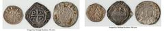 France Trio of Assorted Denier Issues, 1) Maine. Conan II billon Denier ND (1057-1066) 2) Bearn. Centulle Counts billon Denier ND (1012-1134) 3) Metz. Adalberon I & Otto I Denier ND (956-964) Sold as 