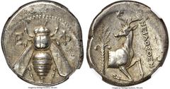 Ancients Greek IONIA. Ephesus. Ca. 4th century BC. AR tetradrachm (24mm, 15.23 gm, 12h). NGC Choice XF 4/5 - 3/5. Ca. 360-350 BC, Neilosthenes, magistrate. E-Φ, bee with straight wings seen from above