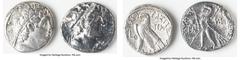 Ancients Ancient Lots ANCIENT LOTS. Greek. Ptolemaic Kingdom. Lot of two (2) AR tetradrachms. VF, polished. Includes: Two AR tetradrachms, different rulers and types. Total of two (2) coins in lot. SO