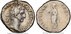 Ancients Roman Imperial Nerva (AD 96-98). AR denarius (16mm, 3.05 gm, 6h). NGC VF 3/5 - 3/5. Rome, AD 97. IMP NERVA CAES AVG-P M TR P COS III P P, laureate head of Nerva right / LIBERTAS-PVBLICA, Libe
