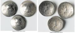 Ancients Ancient Lots ANCIENT LOTS. Lower Danube. Uncertain Celtic Tribe. Ca. 3rd-2nd centuries BC. Lot of three AR tetradrachms. Fair, scratches. Includes: Three Celtic tetradrachms, in the names and