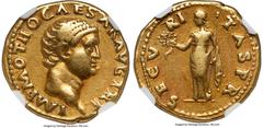 Ancients Roman Imperial Otho (15 January-16 April AD 69). AV aureus (19mm, 7.18 gm, 6h). NGC VF S 5/5 - 4/5. Rome. IMP M OTHO CAESAR AVG TR P, bare, bewigged head of Otho right / SECV-RI-TAS P R, Secu